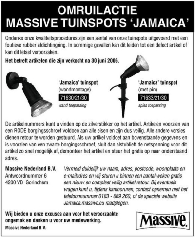 Maken studie Eigen Terughaalactie Massive tuinspots 'Jamaica'
