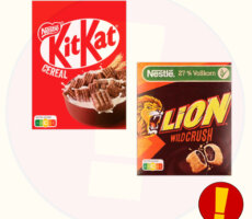 Allergenenwaarschuwing Nestlé Cereal Lion en KitKat