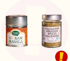 Terugroepactie Natural Temptation Garam Masala & DUQQA! Italiaanse kruiden - Udea